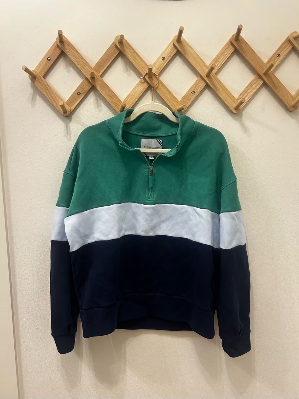 Addison Bay Color Block 1/4 zip Medium